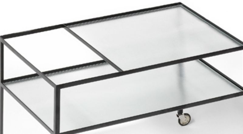 Spare glass pane 2 pieces for bar trolley Richard Lampert